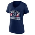 thumbnail image 2 of Women's Navy Carolina Hurricanes Americana Team V-Neck T-Shirt, 2 of 3