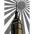 thumbnail image 2 of Prime, Marcus 15x18 Gold Ornate Wood Framed with Double Matting Museum Art Print Titled - Golden Skyscraper, 2 of 4