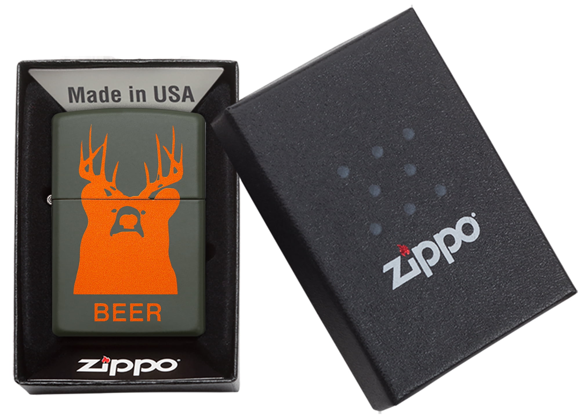 Zippo Green Beer Bear Windproof Pocket Lighter