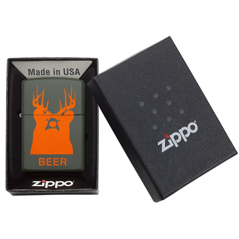 Windproof Skull Horns Zippo Silver Lighter Case | 3D Print Model