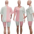 thumbnail image 3 of Akmipoem 2 Piece Women Outfits Tracksuit Color Block Tunic Top Activewear Workout Leisure Sets, 3 of 5