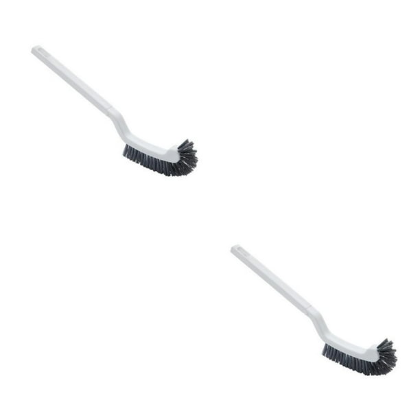 Billuyoard Herramienta de curvada con ranura para cepillo de baño, cepillo para quitar manchas de mango largo de plástico colgante, blanco Blanco 2piezas Billuyoard CBP042007