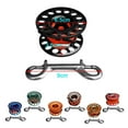 thumbnail image 3 of facefd Scuba Diving Dive Aluminum Alloy Finger Reel Spool 30m Line Bolt Snap Orange, 3 of 9