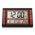 thumbnail image 1 of Reloj de Pared Digital LCD Gran NúMero Tiempo Temperatura Calendario Alarma Mesa Escritorio Reloj DiseñO Moderno Oficina Hogar Negro, 1 of 5