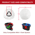 thumbnail image 4 of [8 Pack]Spin Mop Replace Head, Spin Mop Head Refill, Universal Microfiber Replacement Mop Heads, Machine Washable, Deep Cleaning and Easy-to-Replace(White), 4 of 7