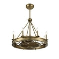thumbnail image 4 of Warm Brass Eight Light Fan D'lier from the Lyon Collection, 4 of 6