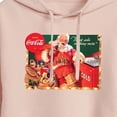 thumbnail image 3 of Coca-Cola - Vintage Santa at Ice Cooler - Juniors Cropped Long Sleeve Fleece Hoodie, 3 of 5