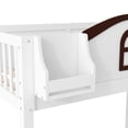 thumbnail image 6 of Harper & Bright Designs Twin over Full Bunk Bed with Slide and Wardrobe, Space Saving Wood Bunk Bed Frame with Storage Staircase & Open Shelf, White, 6 of 12