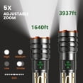 thumbnail image 5 of Tactical Flashlight High Lumens Rechargeable 5000mAh, 5000 Lumens LED Flashlight for Camping, Emergency, Hiking - Waterproof, 11 Modes, Zoomable, USB-C Charging, Digital Display, Durable Aluminum, 5 of 7