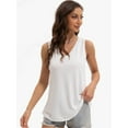 thumbnail image 3 of Womens Tank Tops V Neck Summer Trendy Casual Loose Fit Flowy Sleeveless Shirts, 3 of 6