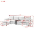 thumbnail image 5 of Williamspace L Shaped Modular Sectional Sofa 130" Modern Couch Comfy Upholstered Sofa with Reversible Ottoman for Living Room Apartment, Beige, 5 of 7