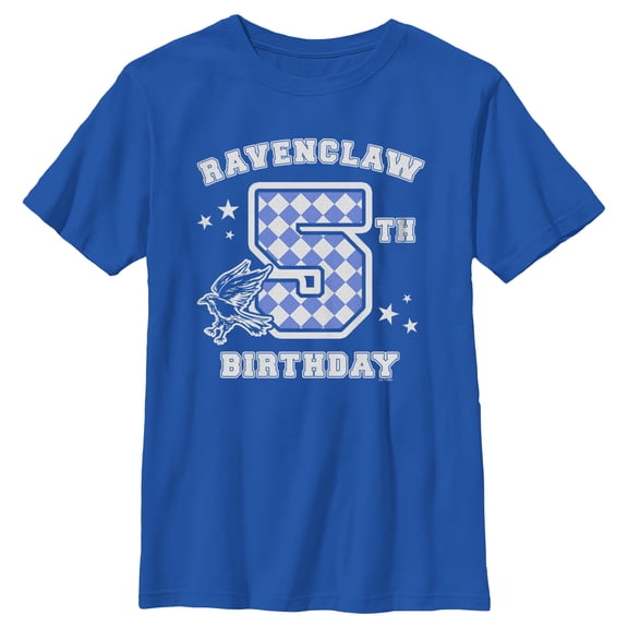 Boy's Harry Potter Ravenclaw 5th Birthday Graphic Tee Royal Blue X Large