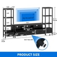 thumbnail image 6 of Dextrus LED TV Stand with Bookcase for Tvs up to 65", Entertainment Stand with Power Outlets, Black, 6 of 6