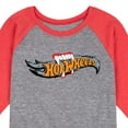 thumbnail image 3 of Hot Wheels - Halloween - Logo Bitten With Fangs - Toddler & Youth Raglan Graphic T-Shirt, 3 of 6