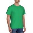 thumbnail image 2 of Bixox Men's Forestgreen Printed Short Sleeve Skinny Athletic T-Shirt, 2 of 6