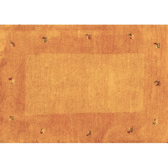 Ahgly Company Indoor Rectangle Abstract Brown Contemporary Area Rugs, 5' x 7'
