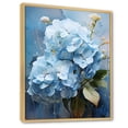 thumbnail image 2 of Designart "Blue Hydrangea Subtle Charm" Floral Floater Framed Wall Art Print, 2 of 7