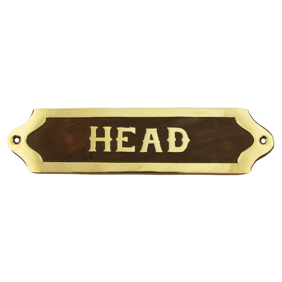 Brass Ships Head Door Sign Maritime Ship's Plaque Nautical Ship Home Wall Decor