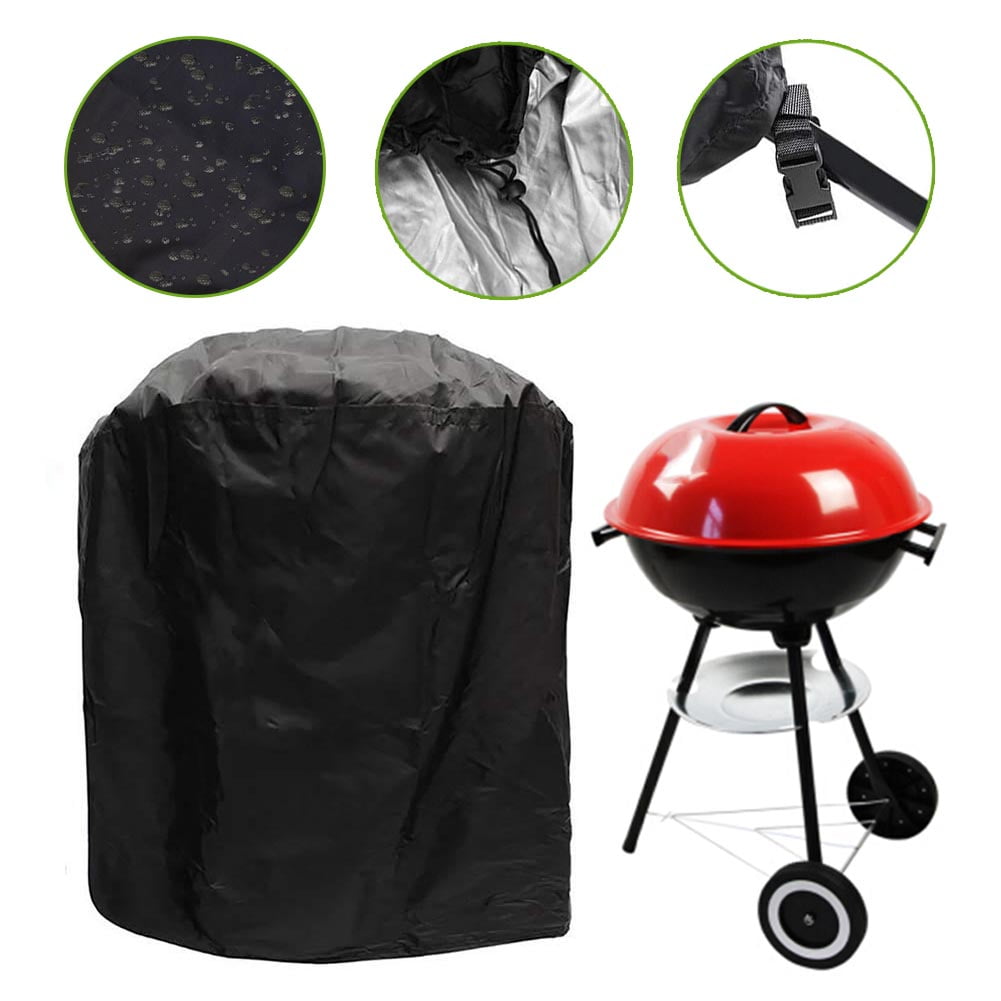 30 inch Outdoor Patio Round Fire Pit Cover Waterproof BBQ Grill Sun UV Protector 