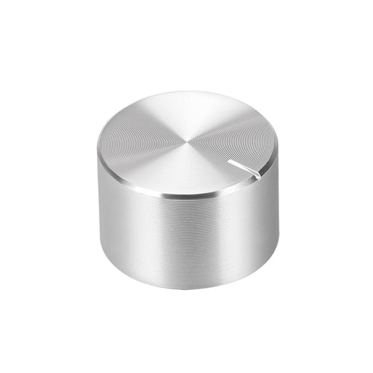 5 pcs Potentiometer Knob Knurled Shaft Silver Tone Aluminum Smooth Surface  Rotary Knob 20mmx13mm Volume Control Knob