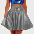 thumbnail image 2 of Akafmk Plus Size Womens Skirts,Summer Womens Casual Skirts,Solid Color High Waisted A-Line Skirts Dance Skirts Mini Skirts, 2 of 4