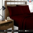 thumbnail image 2 of Pure Giza Cotton Twin Size Bed Sheets Set- 300-TC Bedding – Twin Size Bed, 18" Inch Deep Pocket 300TC Twin Sheets - Wine, 2 of 7