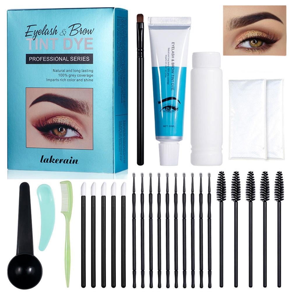 Eyelash Eyebrow Tint Kit Semi Permanent Brow Dye Tattoo Cream with ...