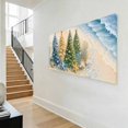 thumbnail image 5 of Coastal Christmas Trees Canvas Wall Art, Ocean Sea Waves Golden Sand Beach Wooden‑Stretched Canvas Print Artwork, Home Wall Decor for Living Room Bedroom Office 40"Lx20"W, 5 of 9