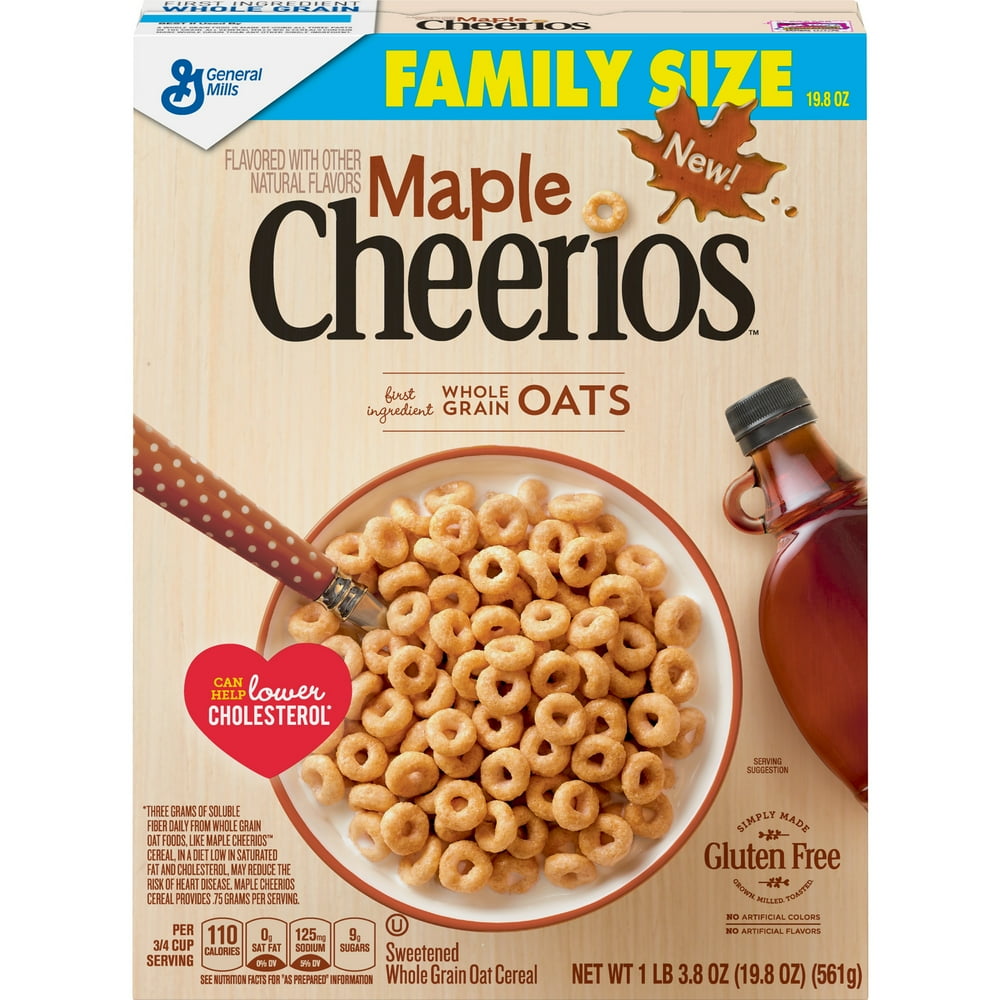 (2 Pack) Maple Cheerios Gluten Free Cereal, 19.8 Oz