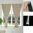 thumbnail image 1 of Home Textile Products Outdoor Curtains For Patio 2 Panels Sticky Top & Back Tab Bottom Sun Blocking Windproof Rod Drapes For Gazebo/Porch, 1 of 9