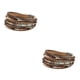 thumbnail image 1 of Qarigey Brazaletes de cuero Brazalete de leopardo Brazalete de cadena tejida Broche Type2 NO2, 1 of 6