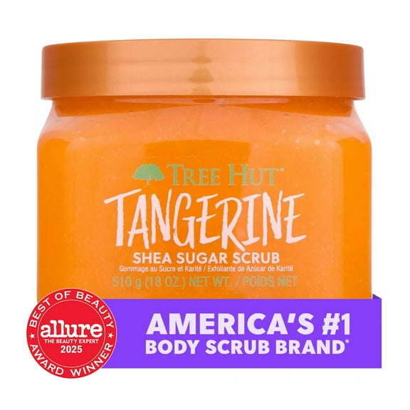 Tree Hut Tangerine Shea Butter Sugar Body Scrub, 18 oz