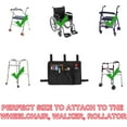 thumbnail image 5 of EP Walker Bag Basket with Cup Holder Suit for Adult Folding Walkers Rollator Organizer Carry Storage Pouch Water-Resistant Armrest Accessories for Seniors, Elderly, Handicap (black), 5 of 14