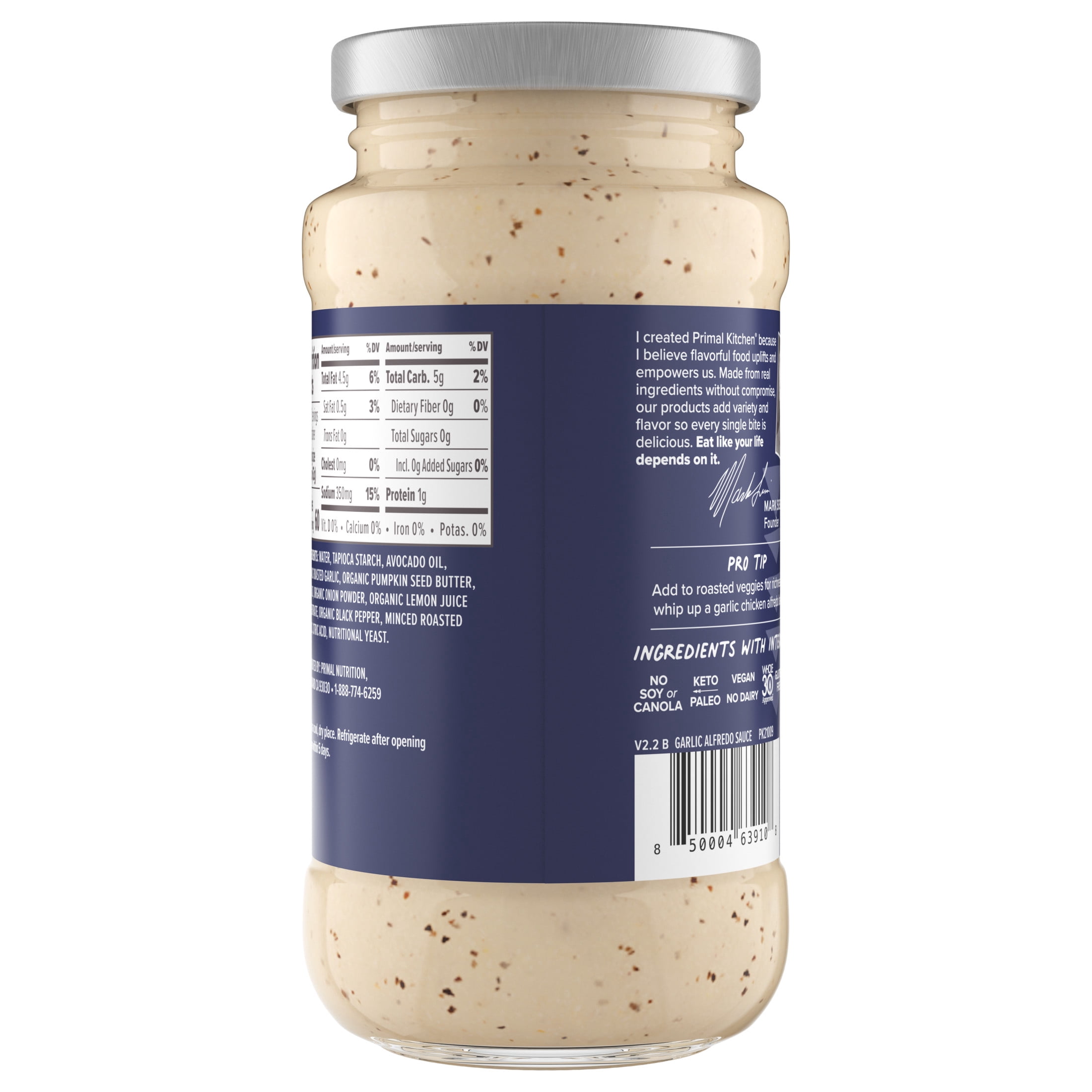 Primal Kitchen No Dairy Garlic Alfredo Sauce 15 oz