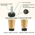 thumbnail image 4 of Unique Bargains M6 x 18 x 18mm Hand Screw Leveling Feet Adjustable Leveler for Table Leg 24Pcs, 4 of 7