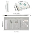 thumbnail image 3 of JIALIOU Nylon Trifold Card Wallet with ID Window Zipper Pocket for Men Women Teen Green Yellow Ufo, 3 of 7