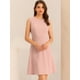 thumbnail image 2 of Vestido de trabajo para mujer Color sólido Sin mangas A-line Flare Vestidos Rosa S, 2 of 6