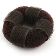 Hair Bun Makers Lady Nylon Net Donut Shape Hair Ring Bun Maker Coffee Color 3 5 Inch Diameter