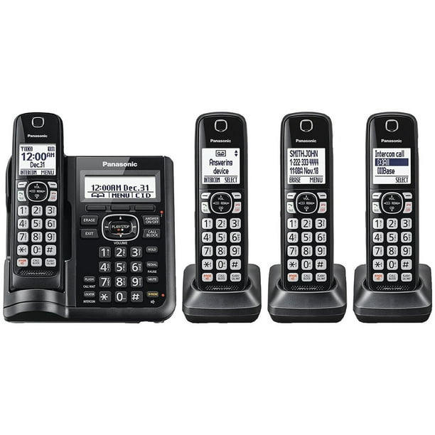Panasonic KXTGF544B Expandable Cordless Phone with Call Block