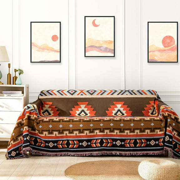 Beach Towel Oversized Aztec Pattern, Blanket Lightweight Quick Dry for Picnic, Sofa, Outdoor Camping