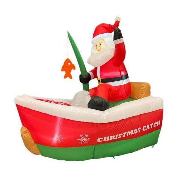 Celebrations  5 ft. Fishing Santa Inflatable
