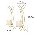 thumbnail image 2 of Juego de 2 Apliques de Pared AimtoHome en Metal Dorado para Velas, 2 of 5