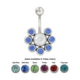 thumbnail image 1 of Belly Button Ring Surgical Steel with 7 Jewel Design, 1 of 1