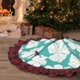 thumbnail image 5 of Kdxio Vintage Floral Print Christmas Tree Skirt Christmas Xmas Tree Skirts Mat for New Year Holiday Christmas Party Decorations-36", 5 of 6