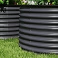 thumbnail image 4 of Demi Bonn 2-Piece Outdoor Elevated Garden Bed, Metal Planter Box with Safety Edging, Easy Assembly Stock Tank for Patio and Gardening, Gray, 4 of 11