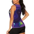 thumbnail image 3 of Vsdgher Astronaut Print Tank Top Sports Vest Bra for Women Sports ,Performance Stretchy Quick Dry Sports Workout Running Top Vest with Removable Pads, 3 of 8