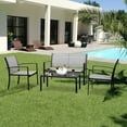 thumbnail image 5 of VINGLI 4 Pieces Patio Conversation Set Patio Furniture Set with Loveseat and Coffee Table, Outdoor Sofa Garden Lawn,Patio Chairs for Poolside Porch (Grey), 5 of 7
