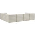 thumbnail image 3 of Meridian Furniture Quincy Cream Velvet Modular Sectional, 3 of 15
