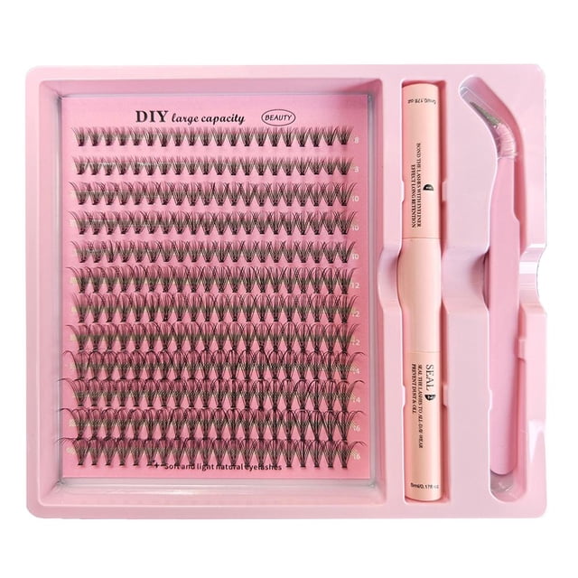 Dual Tip Eyelash Adhesive For Self Application Segmented Lashes Quick Drying Long Lasting False