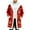 Red, variant on Santa Coat Men Casual Christmas Cardigan Unisex Open Front Hoodies No Zip Cozy Winter Printed Edge Warm Comfortable Outerwear